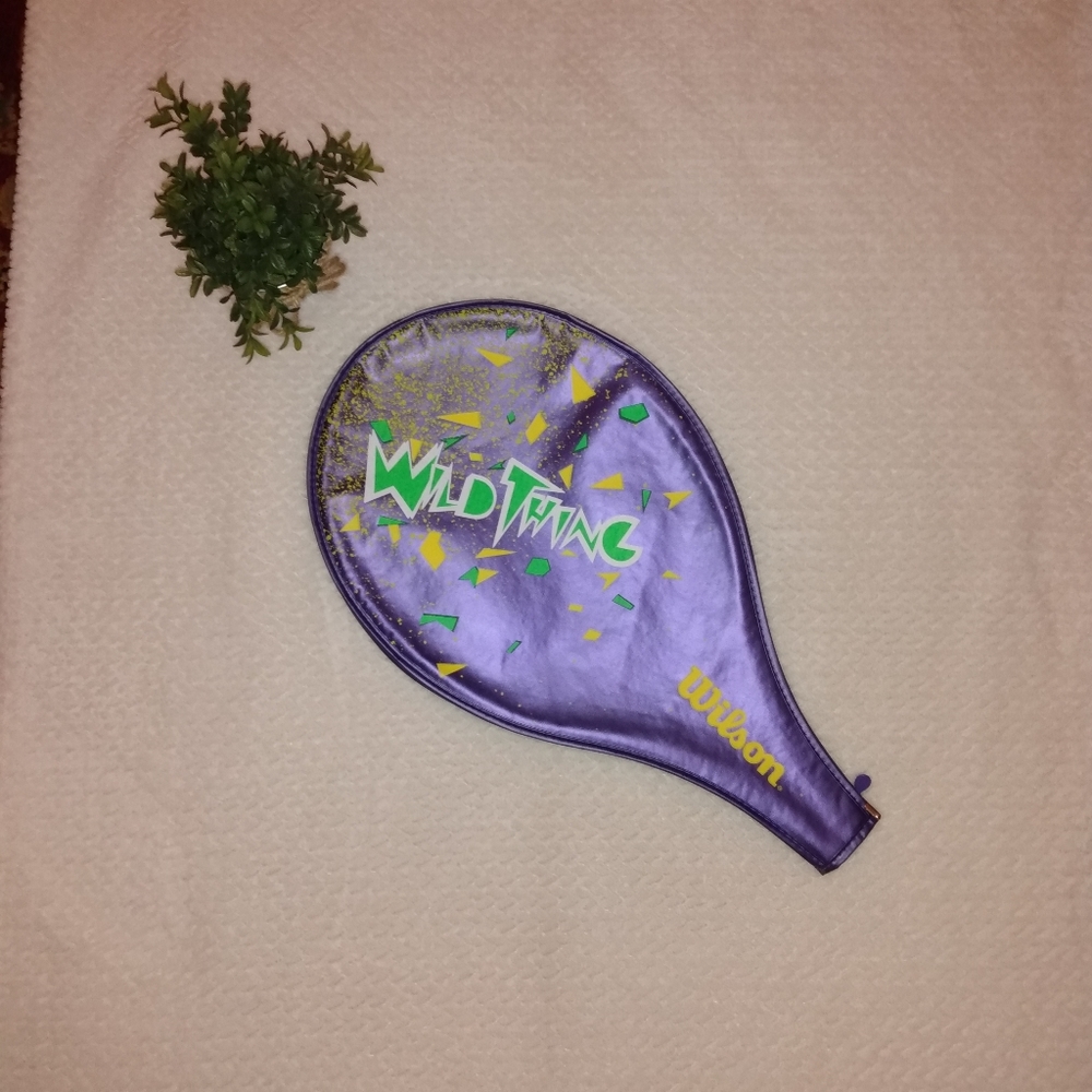 Wilson Vintage "Wild Thing" Purple Green Tennis Racket Cover